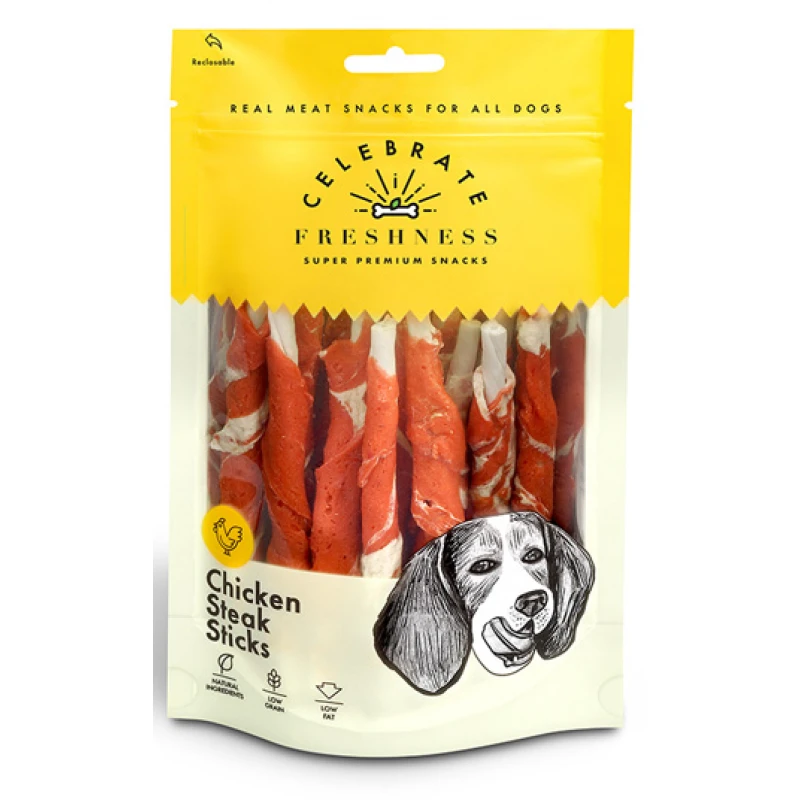 Λιχουδιές Celebrate Freshness Stick Steaks 100gr με Κοτόπουλo Σκύλοι Λιχουδιές Celebrate Freshness Stick Steaks 100gr με Κοτόπουλo Σκύλοι