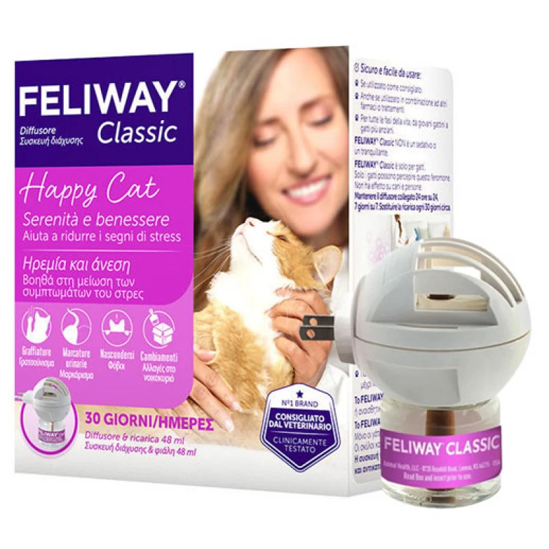 Feliway Classic Diffuser (ηλεκτρική συσκευή + ανταλλακτικό) 48ml για το στρες στις Γάτες ΓΑΤΕΣ Feliway Classic Diffuser (ηλεκτρική συσκευή + ανταλλακτικό) 48ml για το στρες στις Γάτες ΓΑΤΕΣ