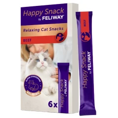 Feliway Λιχουδιά Κρέμα Γάτας Happy Snack Beef 90gr (6x15gr)