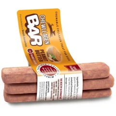 Λιχουδιά Σκύλου Chewllagen Bar με Κολλαγόνο S 12x2cm Φυστικοβούτυρο 3τμχ