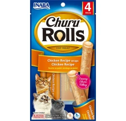 Λιχουδιά Churu Cat Rolls Chicken 4x10gr Λιχουδιά Churu Cat Rolls Chicken 4x10gr