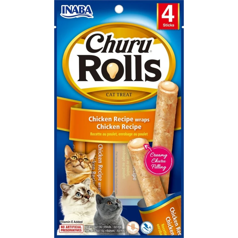 Λιχουδιά Churu Cat Rolls Chicken 4x10gr ΛΙΧΟΥΔΙΕΣ ΓΑΤΑΣ