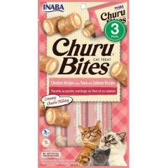 Λιχουδιά Churu Cat Bites Chicken Tuna and Salmon 3 x 10gr Λιχουδιά Churu Cat Bites Chicken Tuna and Salmon 3 x 10gr