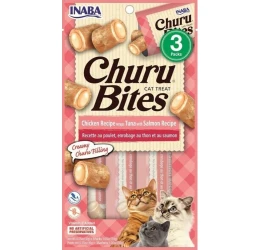 Λιχουδιά Churu Cat Bites Chicken Tuna and Salmon 3 x 10gr Λιχουδιά Churu Cat Bites Chicken Tuna and Salmon 3 x 10gr