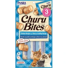 Λιχουδιά Churu Cat Bites Chicken Tuna and scallop 3 x 10gr Λιχουδιά Churu Cat Bites Chicken Tuna and scallop 3 x 10gr