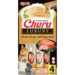 Λιχουδιά Churu Cat Luxury Chicken with Wagyu Beef 56gr (4x14gr)
