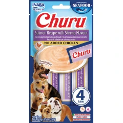 Λιχουδιά Churu Dog Salmon with Shrimp Flavor 56gr (4x14gr)