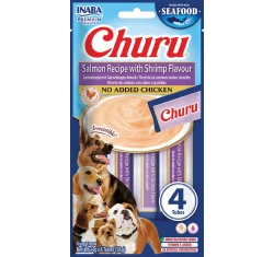 Λιχουδιά Churu Dog Salmon with Shrimp Flavor 56gr (4x14gr)