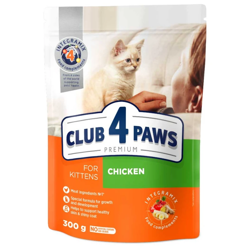 Ξηρή Τροφή Γάτας Club 4 Paws Kittens Chicken 300gr με Κοτόπουλο ΓΑΤΕΣ