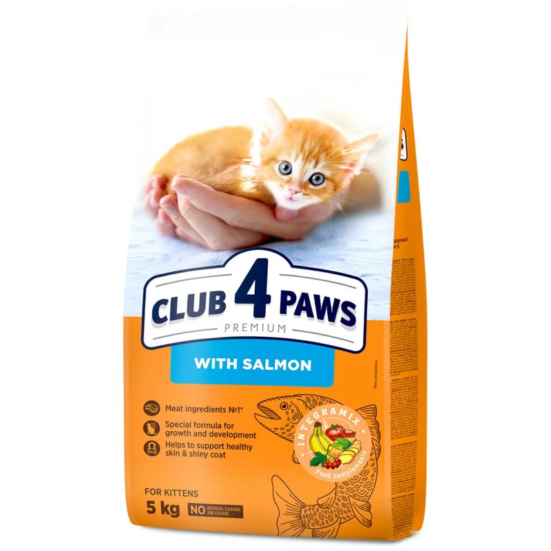 Ξηρή Τροφή Γάτας Club 4 Paws Kittens Salmon 5kg με Σολομό ΓΑΤΕΣ