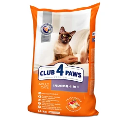 Ξηρή Τροφή Γάτας Club 4 Paws Premium Indoor 4 in 1 με Κοτόπουλο 14kg