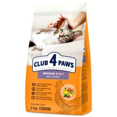 Ξηρή Τροφή Γάτας Club 4 Paws Premium Indoor 4 in 1 με Κοτόπουλο 2kg Ξηρή Τροφή Γάτας Club 4 Paws Premium Indoor 4 in 1 με Κοτόπουλο 2kg