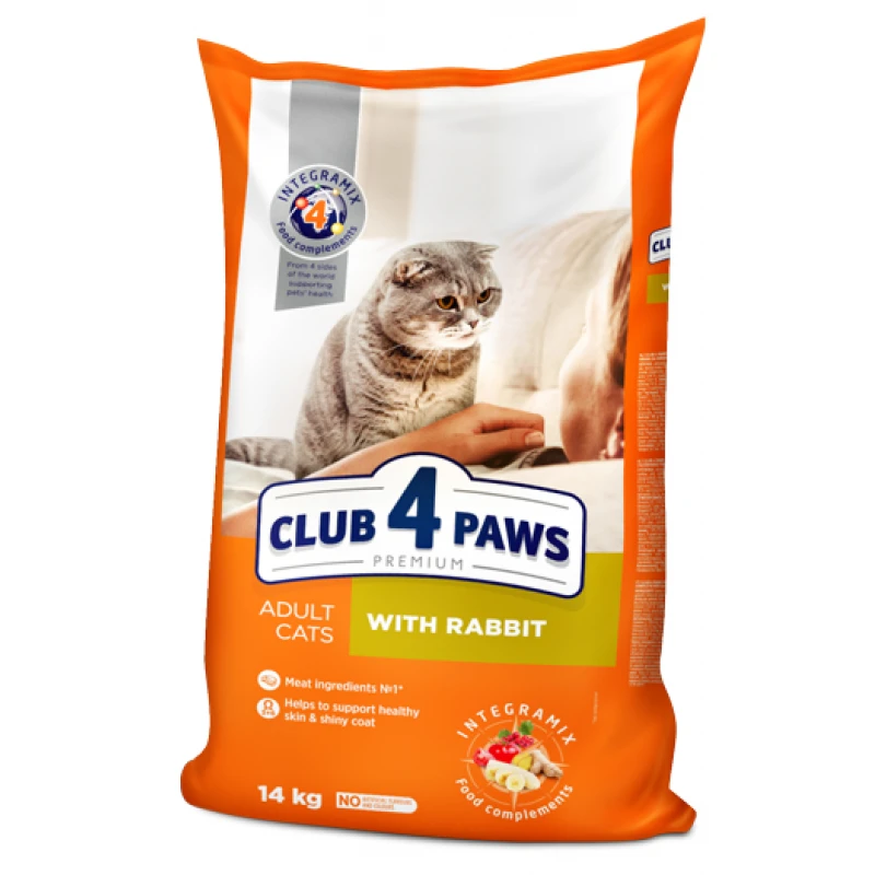 Ξηρή Τροφή Γάτας Club 4 Paws Premium με Κουνέλι 14kg Γάτες