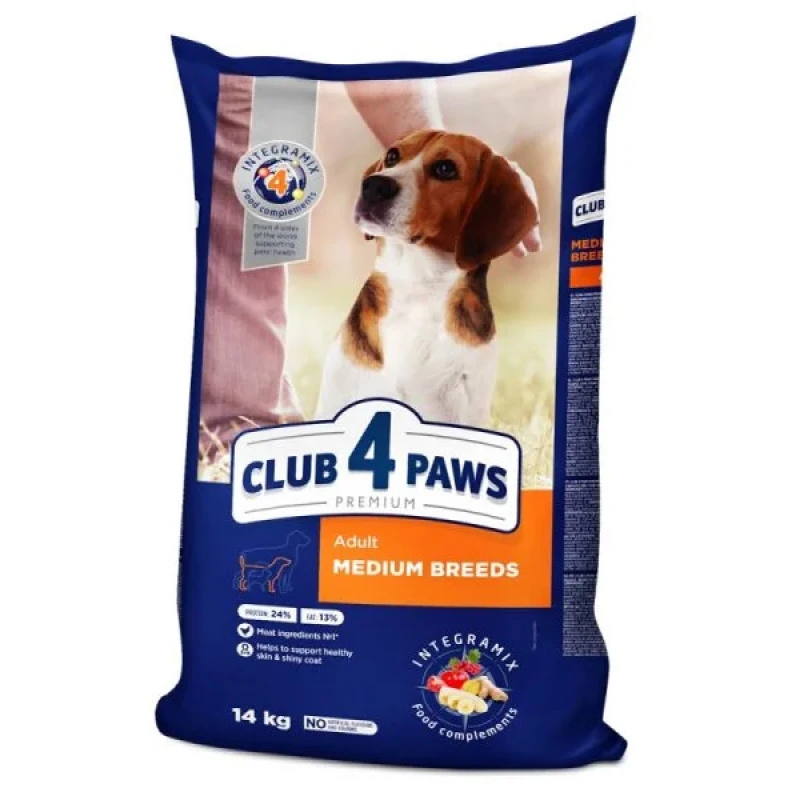 Ξηρή Τροφή Σκύλου Club 4 Paws Adult Medium Breeds Κοτόπουλο 14kg Σκύλοι Ξηρή Τροφή Σκύλου Club 4 Paws Adult Medium Breeds Κοτόπουλο 14kg Σκύλοι