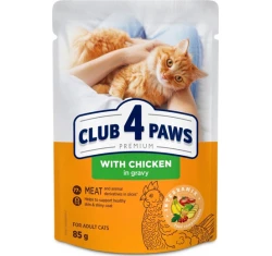 Υγρή τροφή Γάτας Club 4 Paws 85g με Κοτόπουλο σε Σάλτσα Υγρή τροφή Γάτας Club 4 Paws 85g με Κοτόπουλο σε Σάλτσα