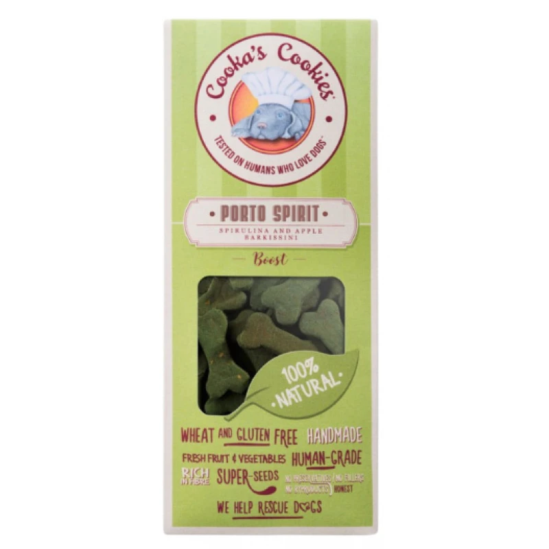 Μπισκότα Σκύλου Cooka's Cookies Porto Spirit με Σπιρουλίνα 100gr Σκύλοι Μπισκότα Σκύλου Cooka's Cookies Porto Spirit με Σπιρουλίνα 100gr Σκύλοι