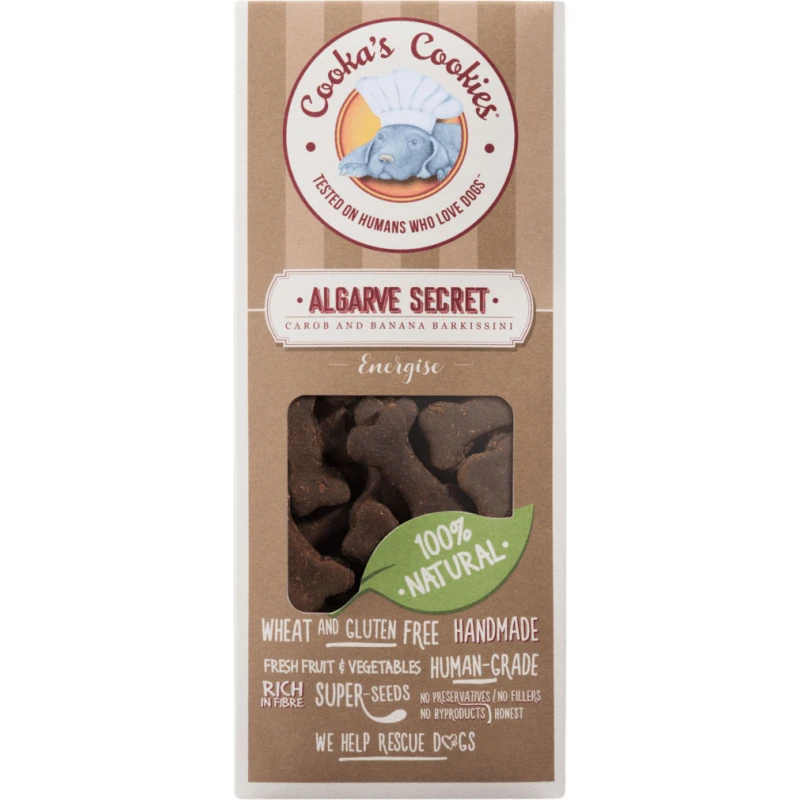 Μπισκότα Σκύλου Cooka's Cookies Algarve Secret με Χαρούπι 100gr Σκύλοι