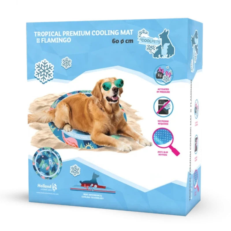 Δροσιστικό Στρωματάκι (cooling mat) CoolPets Flamingo 60cm ΣΚΥΛΟΙ