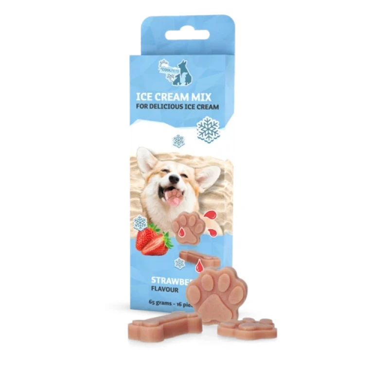 CoolPets Dog Ice Mix Tray Μείγμα για παγωτό-λιχουδιά σκύλου 65gr Φράουλα ΣΚΥΛΟΙ