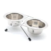 Ανοξείδωτο Διπλό Μπολ Σκύλου και Γάτας Croci Dos με Βάση 2x2840ml Σκύλοι
