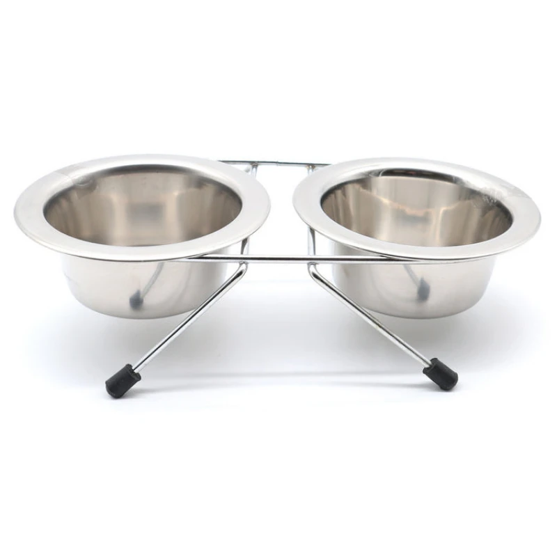 Ανοξείδωτο Διπλό Μπολ Σκύλου και Γάτας Croci Dos με Βάση 2x2840ml Σκύλοι