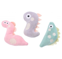 Παιχνίδι Γάτας Denik Pets Σετ Αστεία Δεινοσαυράκια 3τμχ