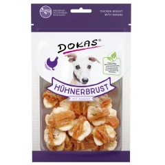 Λιχουδιές Dokas Dried chicken breast with banana 70g Λιχουδιές Dokas Dried chicken breast with banana 70g