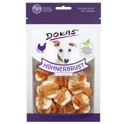 Λιχουδιές Dokas Dried chicken breast with banana 70g Λιχουδιές Dokas Dried chicken breast with banana 70g
