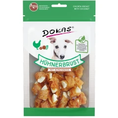 Λιχουδιές Dokas Dried chicken breast with coconut 60g Λιχουδιές Dokas Dried chicken breast with coconut 60g