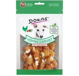 Λιχουδιές Dokas Dried chicken breast with coconut 60g Λιχουδιές Dokas Dried chicken breast with coconut 60g
