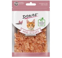 Λιχουδιές Γάτας Dokas Mini-Steaks with chicken & cod 25g Λιχουδιές Γάτας Dokas Mini-Steaks with chicken & cod 25g