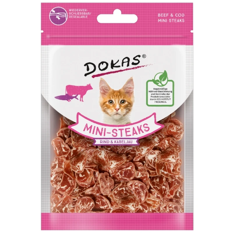 Λιχουδιές Γάτας Dokas Mini-Steaks with beef & cod 25g ΛΙΧΟΥΔΙΕΣ ΓΑΤΑΣ