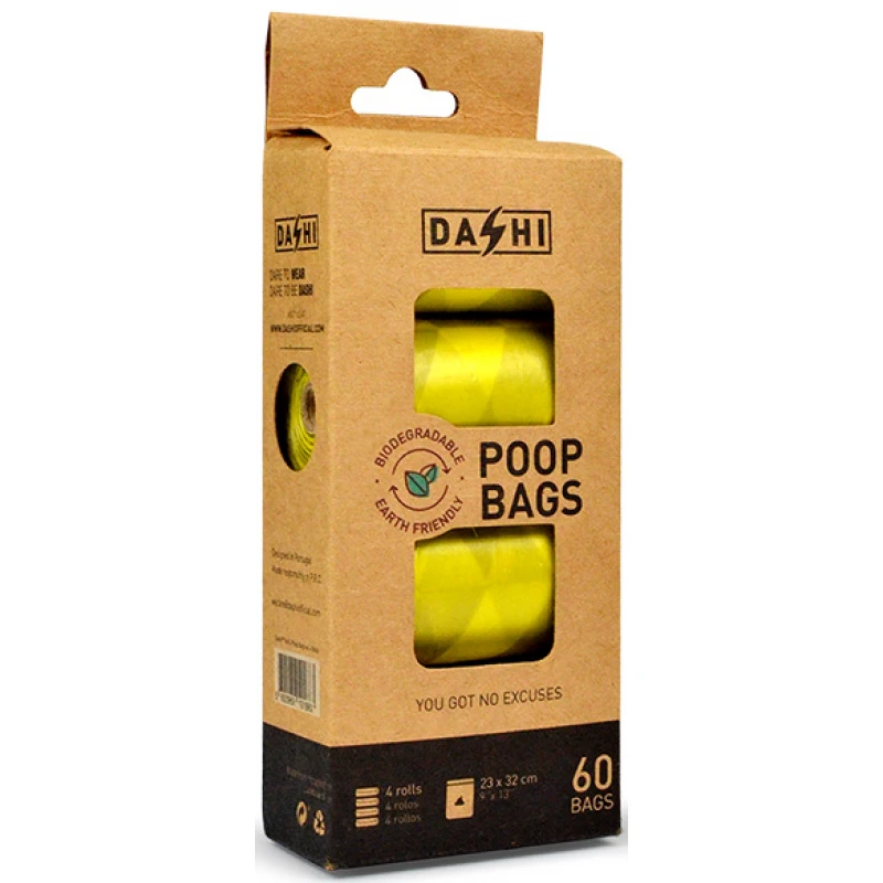 Dashi Σακουλάκια Περιττωμάτων Refill Poop Bags 4τμχ (60 σακ)  Σκύλοι