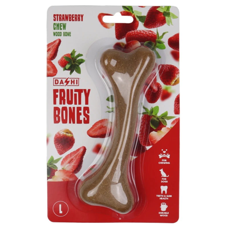 Παιχνίδι Σκύλου Dashi Taste & Fun Strawberry Fruity Bone Small 3,5x10,5cm Σκύλοι