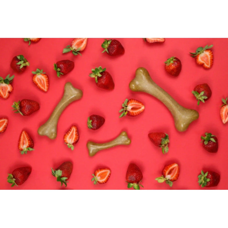 Παιχνίδι Σκύλου Dashi Taste & Fun Strawberry Fruity Bone Small 3,5x10,5cm Σκύλοι