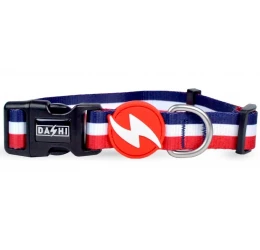 Περιλαίμιο Σκύλου Dashi Red & Blue Medium 2x35-54cm