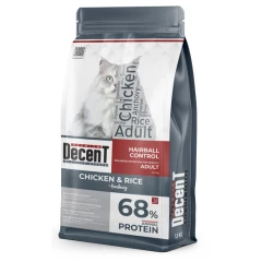 Ξηρά Τροφή Γάτας Decent Adult Hairball Control Chicken & Rice 1,5kg Ξηρά Τροφή Γάτας Decent Adult Hairball Control Chicken & Rice 1,5kg