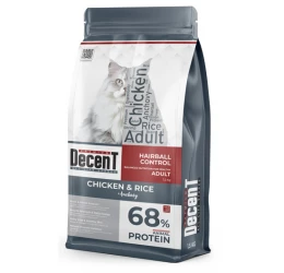 Ξηρά Τροφή Γάτας Decent Adult Hairball Control Chicken & Rice 1,5kg Ξηρά Τροφή Γάτας Decent Adult Hairball Control Chicken & Rice 1,5kg