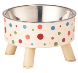Ανοξείδωτο Μπολ με Ποδαράκια 14cm 200ml για Σκύλους και Γάτες Πουά - Πολύχρωμο Ανοξείδωτο Μπολ με Ποδαράκια 14cm 200ml για Σκύλους και Γάτες Πουά - Πολύχρωμο