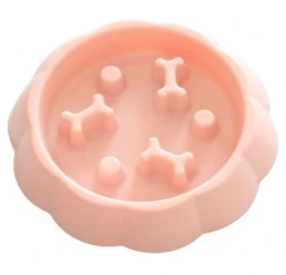 Αντιλαιμαργικό Μπολ για Σκύλους Denik Bones 15cm Ροζ