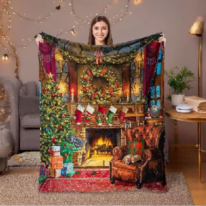 Χριστουγεννιάτικη Κουβέρτα Σκύλου και Γάτας Denik Pets Fireplace Dogs 75x100cm Σκύλοι Χριστουγεννιάτικη Κουβέρτα Σκύλου και Γάτας Denik Pets Fireplace Dogs 75x100cm Σκύλοι