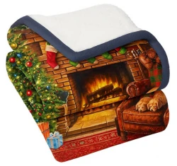 Χριστουγεννιάτικη Κουβέρτα Σκύλου και Γάτας Denik Pets Fireplace Dogs 75x100cm Χριστουγεννιάτικη Κουβέρτα Σκύλου και Γάτας Denik Pets Fireplace Dogs 75x100cm
