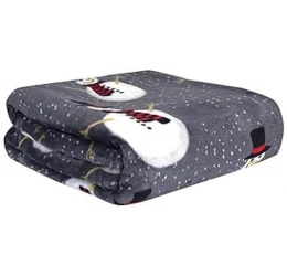 Χριστουγεννιάτικη Κουβέρτα Σκύλου και Γάτας Denik Pets Snowman 75x100cm Γκρι