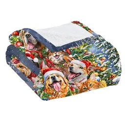 Χριστουγεννιάτικη Κουβέρτα Σκύλου και Γάτας Denik Pets Xmas Dogs 75x100cm
