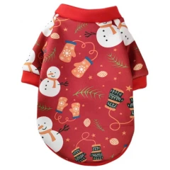 Χριστουγεννιάτικο Φούτερ Σκύλου Denik Snowman Large 35cm Κόκκινο Χριστουγεννιάτικο Φούτερ Σκύλου Denik Snowman Large 35cm Κόκκινο