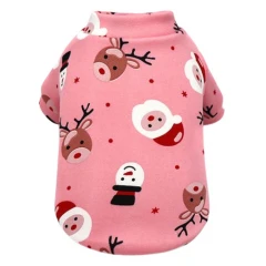 Χριστουγεννιάτικο Φούτερ Σκύλου Denik XMAS Large 35cm Ροζ