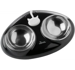 Διπλό Μπολ Γάτας Hunter Melamine feeding bar Moulins 29 x 19 x 5 cm Μαύρο Διπλό Μπολ Γάτας Hunter Melamine feeding bar Moulins 29 x 19 x 5 cm Μαύρο