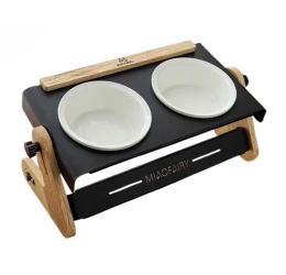 Διπλό Μπολ Σκύλου & Γάτας Denik Ρυθμιζόμενο Λευκό 41,5x20x15,5cm Διπλό Μπολ Σκύλου & Γάτας Denik Ρυθμιζόμενο Λευκό 41,5x20x15,5cm