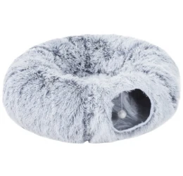Φωλιά - Παιχνίδι Γάτας με Μπαλάκι Tunel Pet Bed 82cm Γκρι