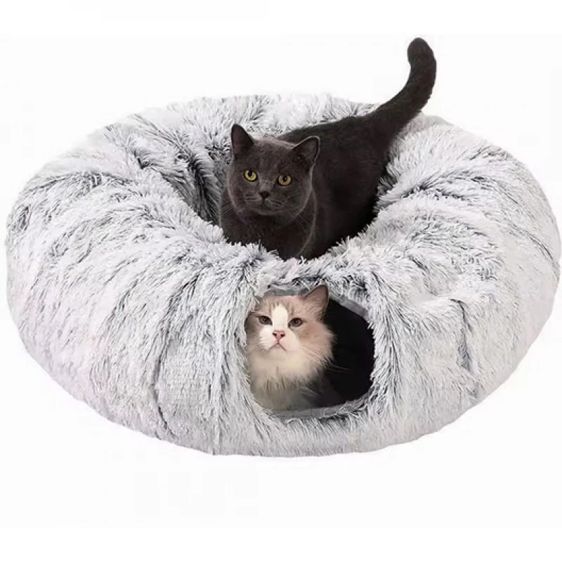 Φωλιά - Παιχνίδι Γάτας με Μπαλάκι Tunel Pet Bed 82cm Γκρι Γάτες Φωλιά - Παιχνίδι Γάτας με Μπαλάκι Tunel Pet Bed 82cm Γκρι Γάτες